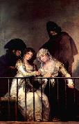 Francisco de Goya Majas on a Balcony oil painting on canvas